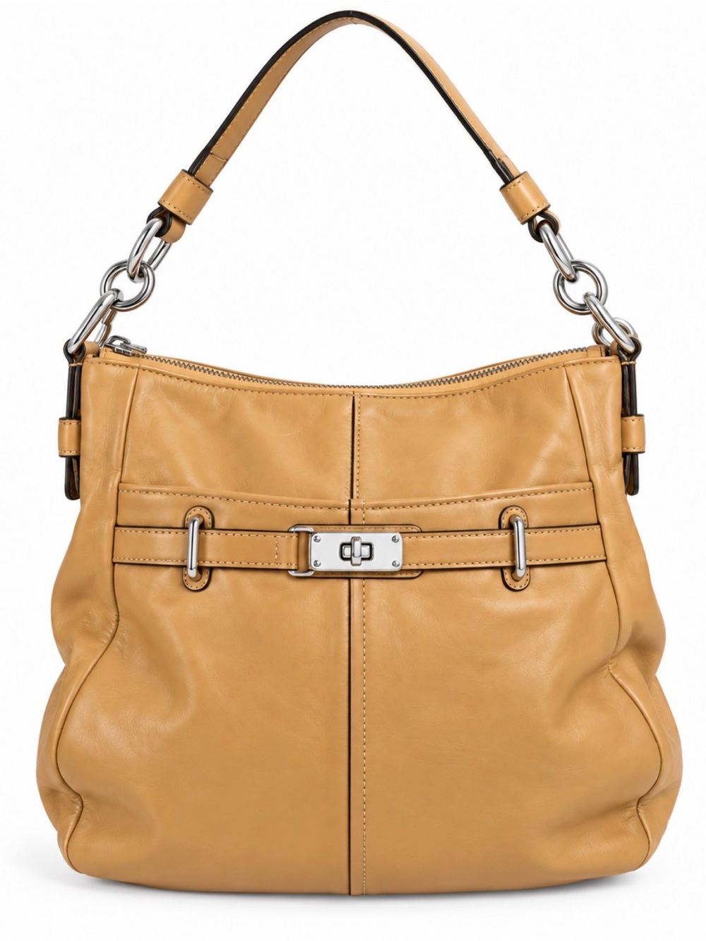 Coach Chelsea Ashlyn 17816 Camel Tan Leather Hobo Shoulder Bag 2011